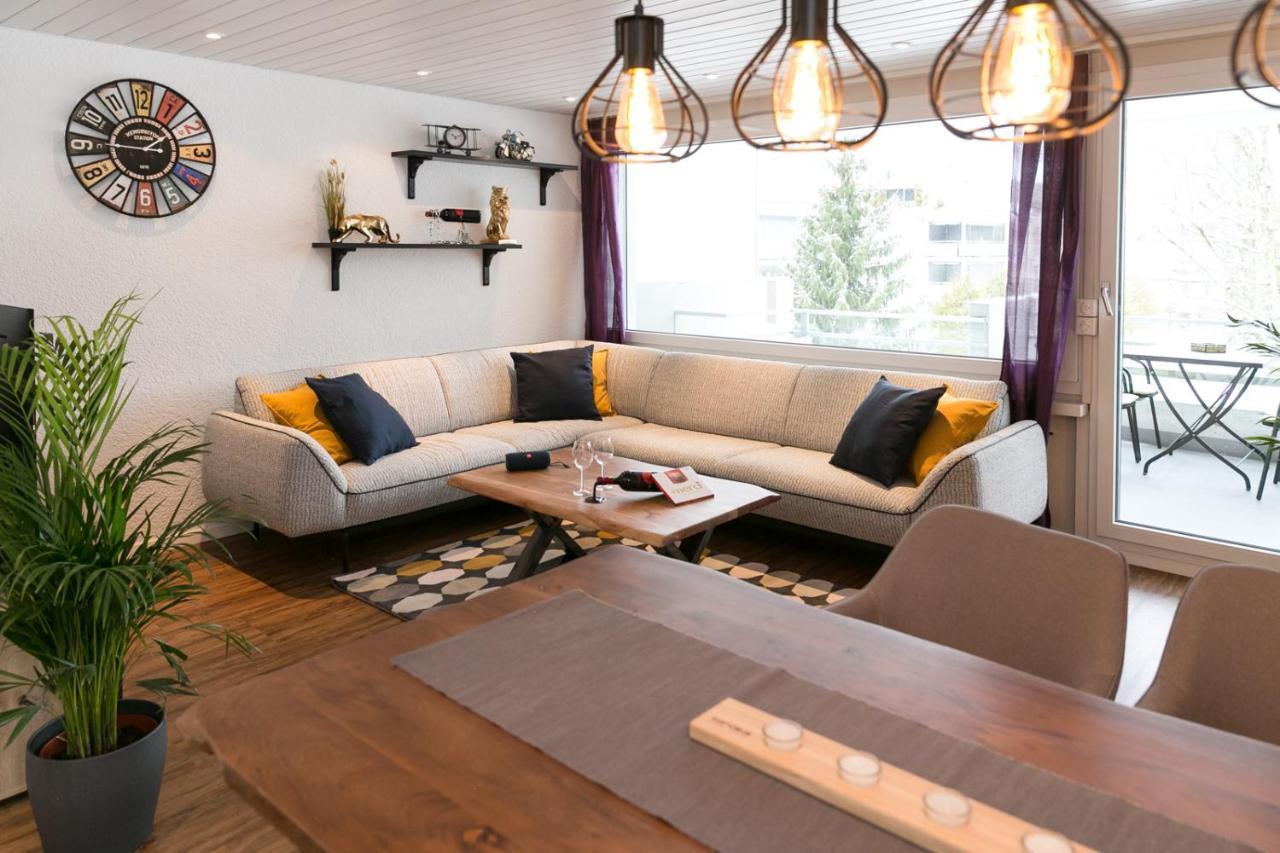 Spirit Apartments - Balkon - Bergsicht - Parkplatz Engelberg Luaran gambar